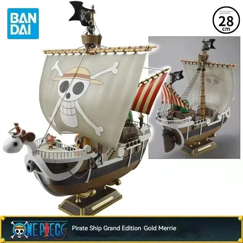 Bandai One Piece Anime Thousand Sunny Going Merry Boat Pvc Action Figure Collection Pirate Model Ship Toy Assemble Christma Gift