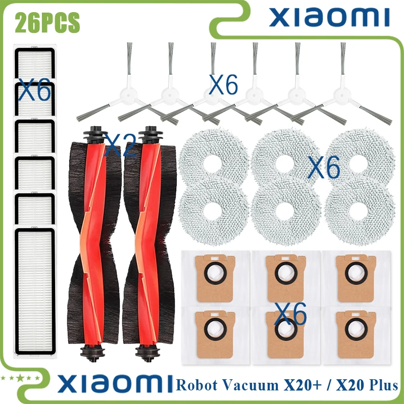 Accessoires de balayeuse,2 full mop--Filtre Hepa lavable pour XIAOMI MI