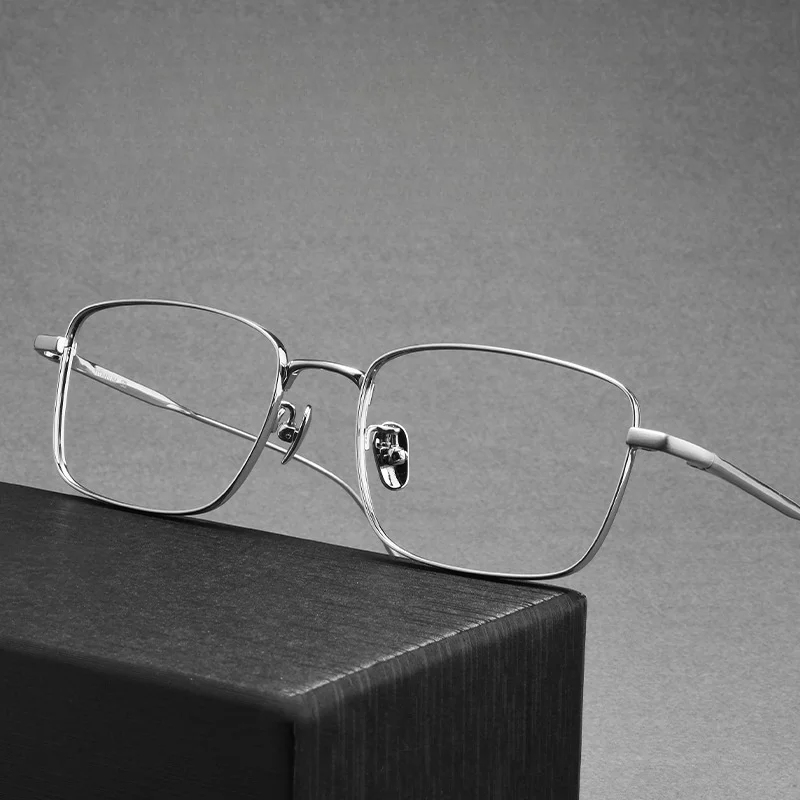 Ultra-light Titanium Retro Square Glasses