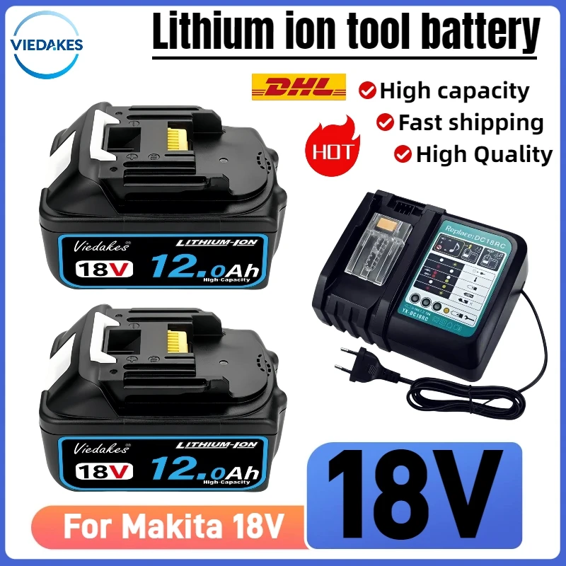 

✪✄ Original For Makita 18V 5.0Ah/6.0Ah 12.0Ah lithium battery, for Makita BL1815 BL1830 BL1840 BL1850B 18V power tool battery.