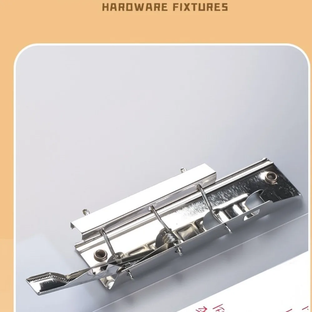 Transparent File Folders Double Clip Thickened Document Organizer Electroplated Single Clip A4 Folder Exam Paper Storage