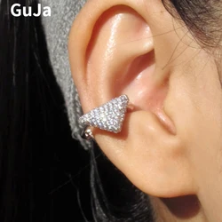 Modern Jewelry Luxury Temperament Triangular Clip Earrings For Women Female Gifts Delicate Design Ear Accessories Hot Selling