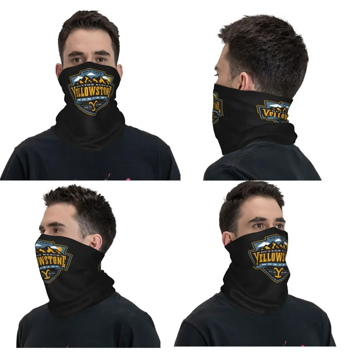 Yellowstone Quick Dry Dutton Ranch Bandana Neck Cover Printed Mask Scarf Warm Balaclava Hiking Fishing Unisex Adult Windproof