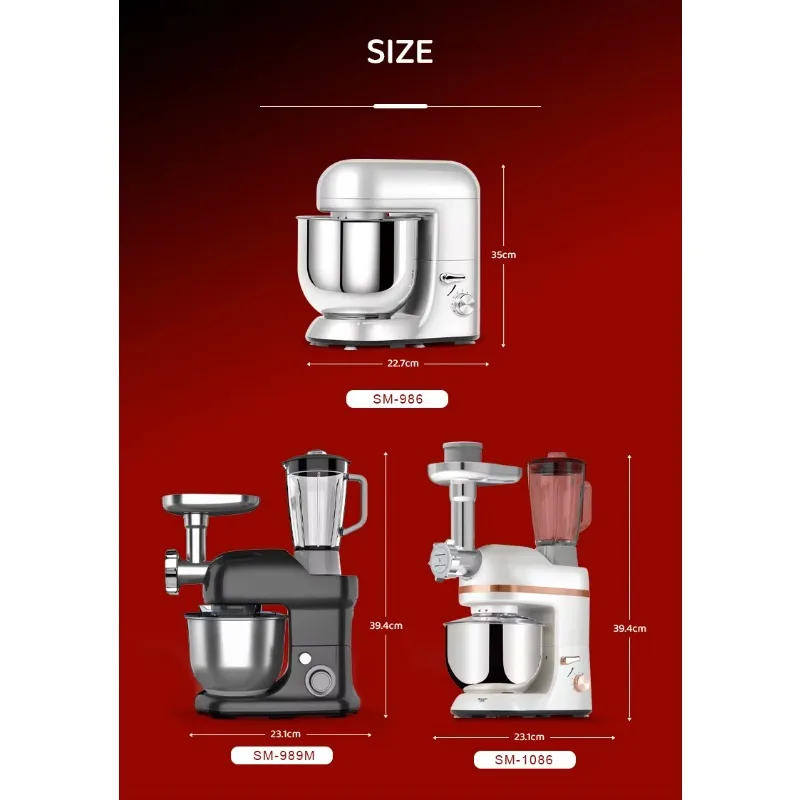 Robot da cucina per frullatore Big Power per uso commerciale Robot da cucina Frullatore manuale con supporto per frusta 3 in 1