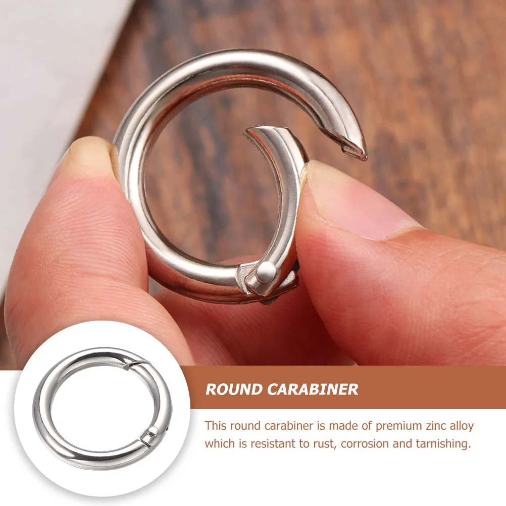 15 Pcs Key Ring Buckle Round Spring Keychain Rings Jewelry Making The Open Jump Carabiner Button Hook