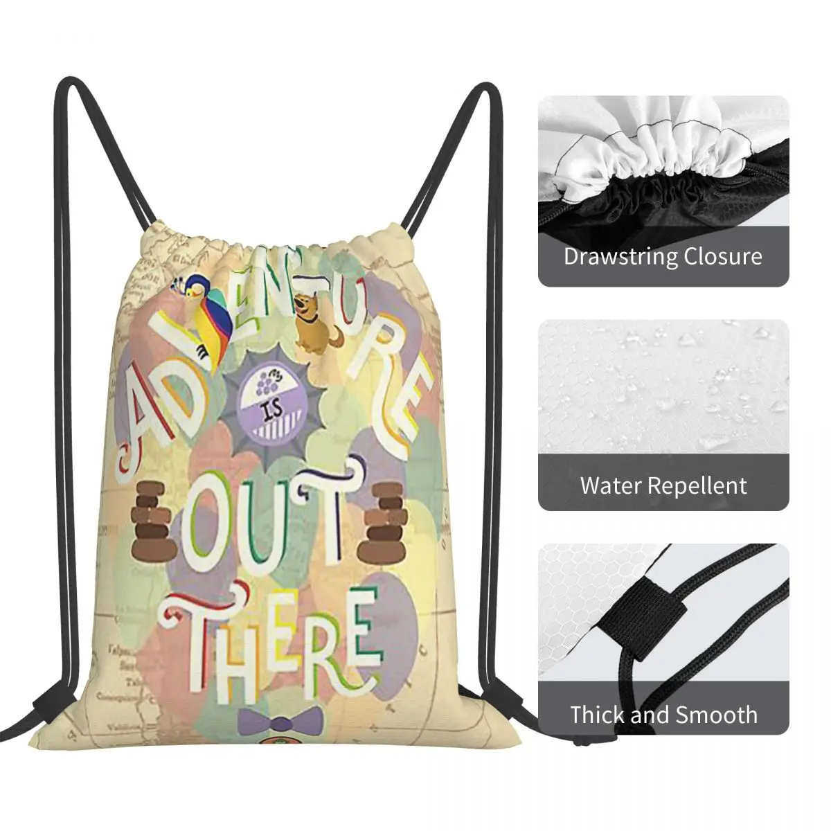 Up - Adventure Is Out There حقائب ظهر كاجوال محمولة برباط وحقائب رياضية وحقائب كتب لطلاب السفر