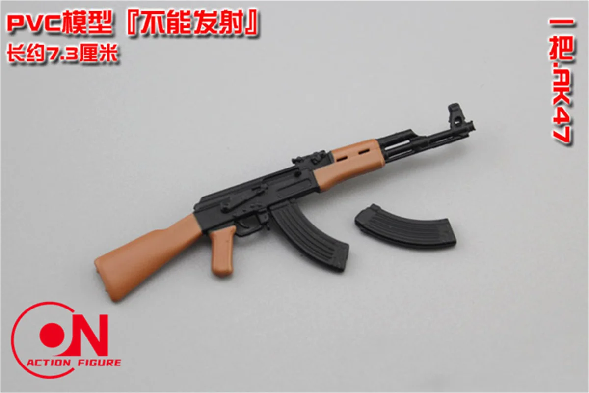 1/12 PVC M4A1 MP5A5 AK47 P90 M4 M1877 Sniper Rifle Model Soldier Gun Weapon Scene Props Fit 6'' Action Figure Body Dolls