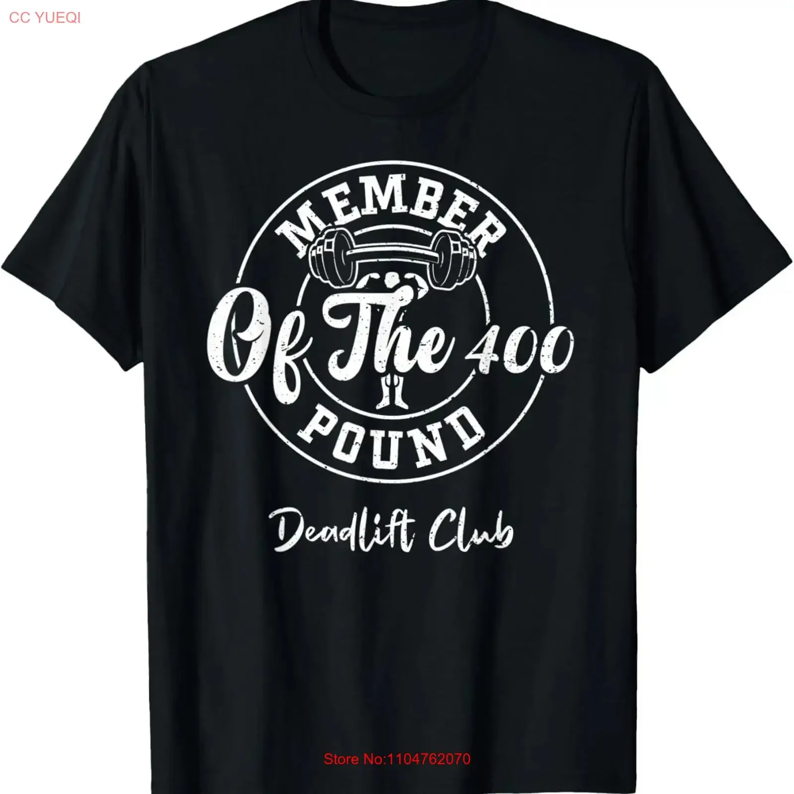 Powerlifting Member Of The 400 Pound Deadlift Club Gym T Shirt vintage Washed Soft Comfortable fashion Top For Everyday Wear
