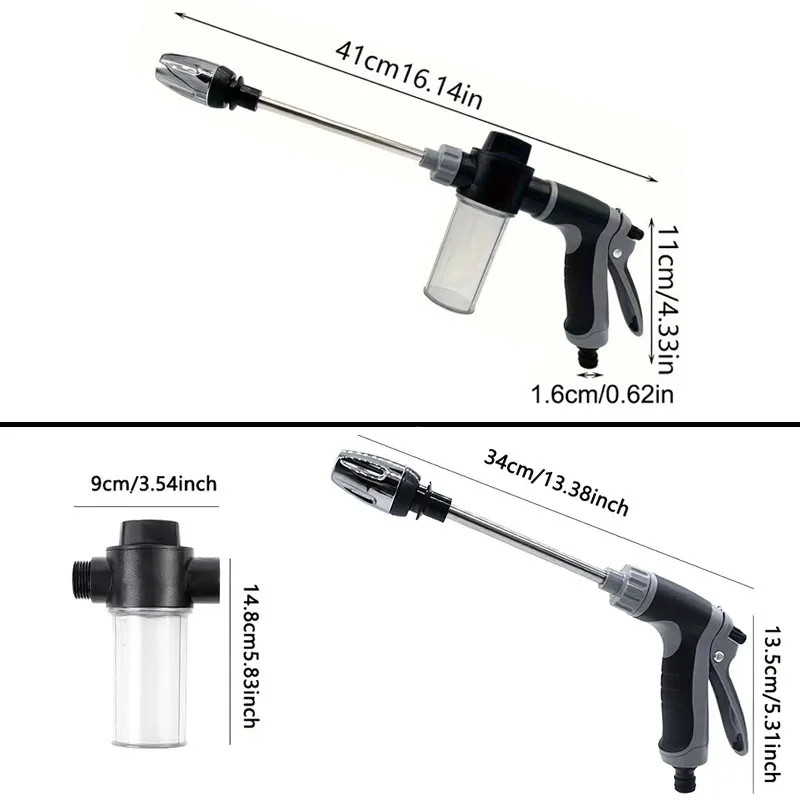 High Pressure Car Wash Water Gun Garden Water Pipe Nozzle, Multifunctional Watering Tool, Powerful Cleaning For Cars and Gardens