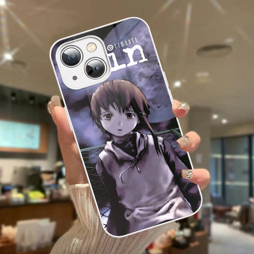 Serial Experiments Lain Anime Phone Case Tempered Glass For iphone 14 13 12 11 Pro Mini XS MAX 14Plus X XS XR Fundas image 5