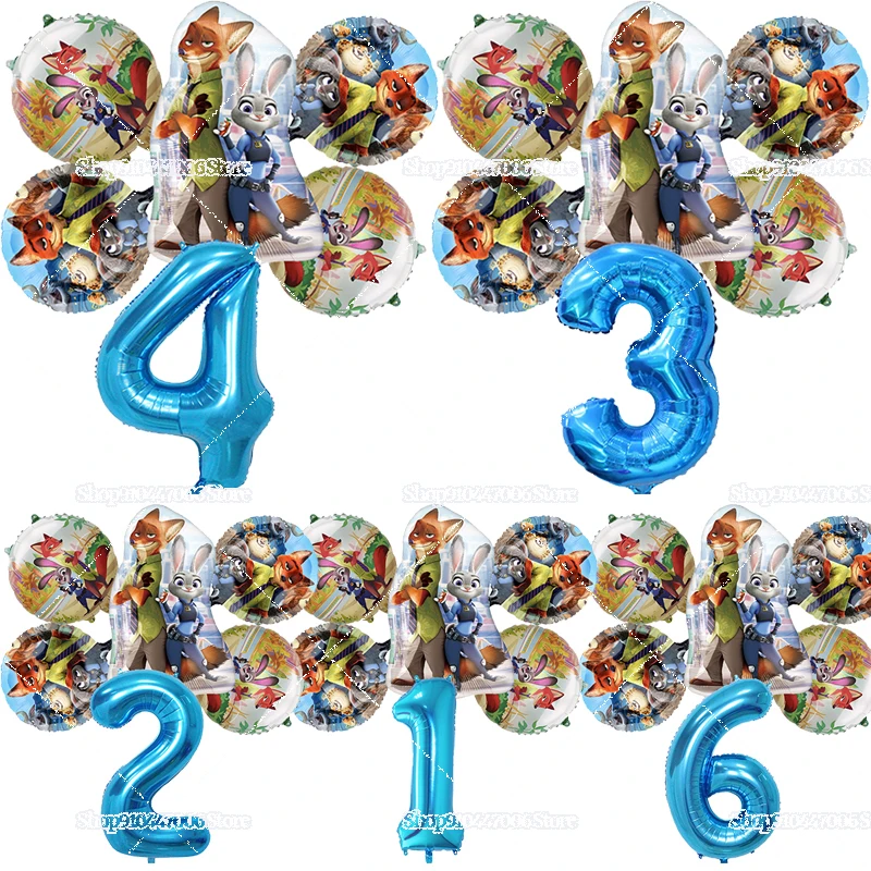 Ballons en feuille Zootopia 2, décorations de fête, décorations d'anniversaire pour enfants, fournitures de décoration Disney, ballons gonflables, accessoires, cadeaux
