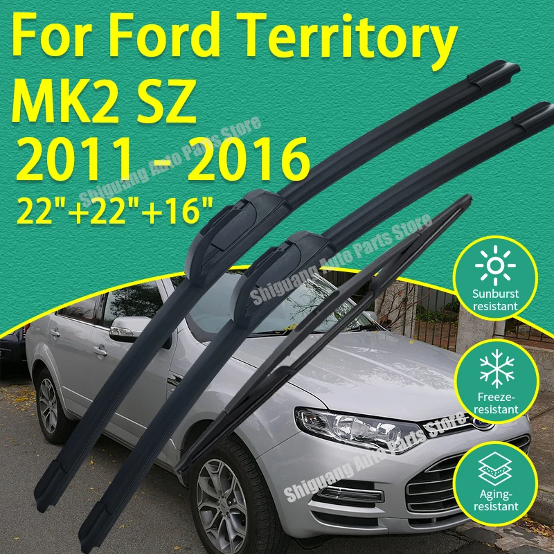 

Front Rear Silicone Coating Wipers for Ford Territory MK2 SZ 2011 - 2016 Car Wiper Windshield Windscreen Blades Accessories 2015