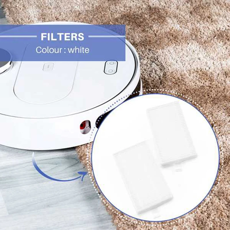 ملحقات مكنسة كهربائية روبوت ، قطع غيار لسيارة Cecotec Conga من من من من من فضلك ، مرشحات هيبا ، 5 من