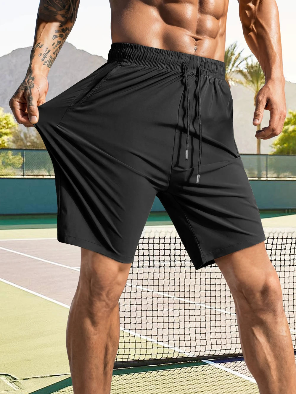 

Summer Casual Shorts Refreshing and Comfortable for Leisure with Drawstring Adjustment