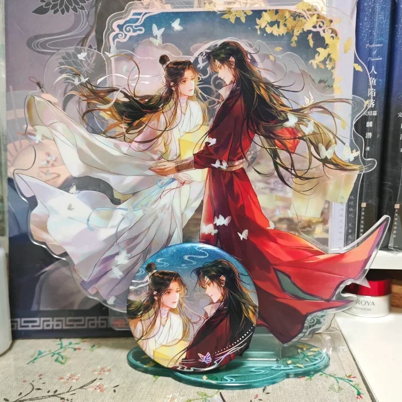 Anime Tgcf Tian Guan Ci Fu Xie Lian Hua Cheng Badge Shikishi Shikishi Acrylic Stand Keychain Cosplay Desktop Decoration Gift