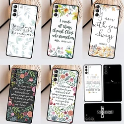 Bible Verse Jesus Christ Christian Case For Samsung Galaxy S22 S23 Ultra Note 20 Note 10 Plus S9 S10 S20 S21 S23 FE Back Cover