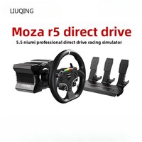 MOZA R5 Racing simulator Direct Drive Wheel Base 5.5 N·m Peak Torque APP Cloud Control with Steering Wheel ,Pedals,Table Clamp