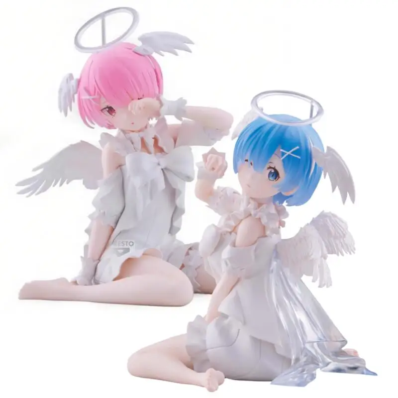 

[Original Genuine] Bandai Banpresto Re: Zero Starting Life In Another World Relax Time Rem Ram Sweet Angel Ver Figure Model Toys