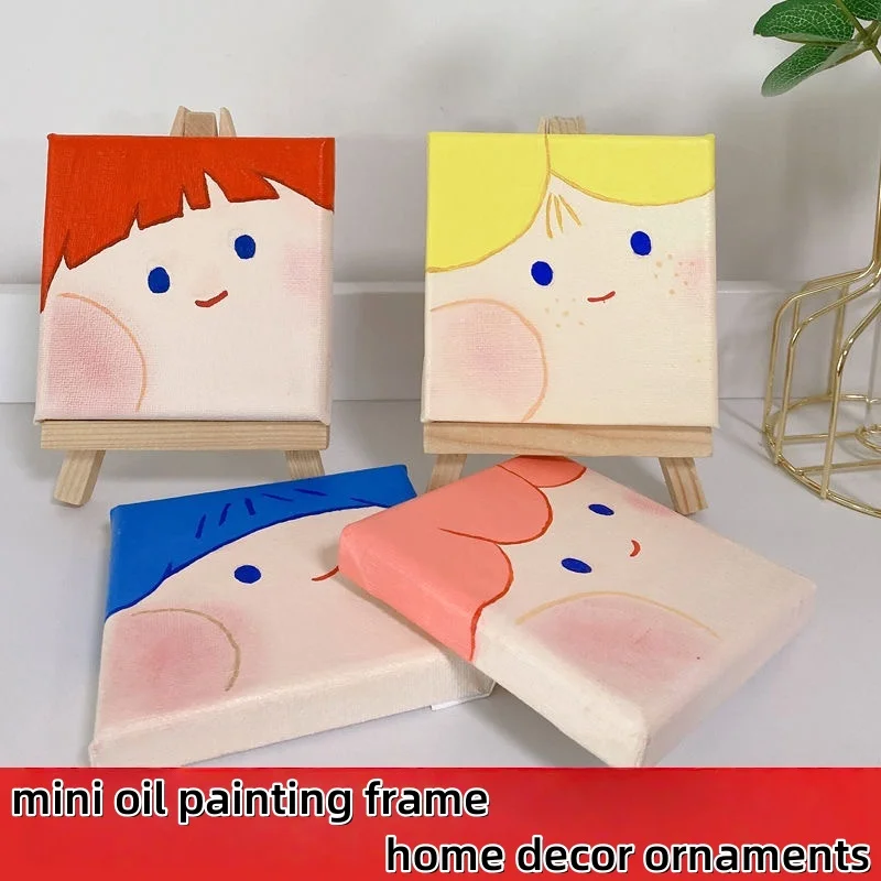 10 قطعة إطارات اللوحة الزيتية الصغيرة إطارات فنية زخرفية خشبية للمنزل جدار مكتب الديكور قماش صغير عرض الحلي