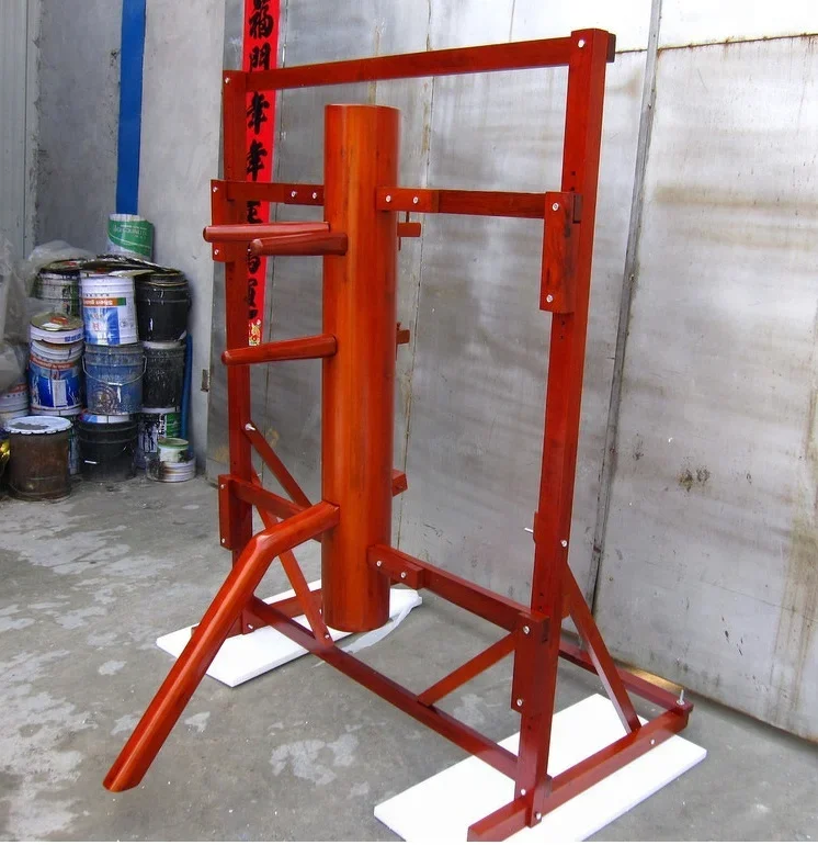 Compact And Solid Wooden Framed Wing Chun Dummy For Kungfu And Martial Arts Training