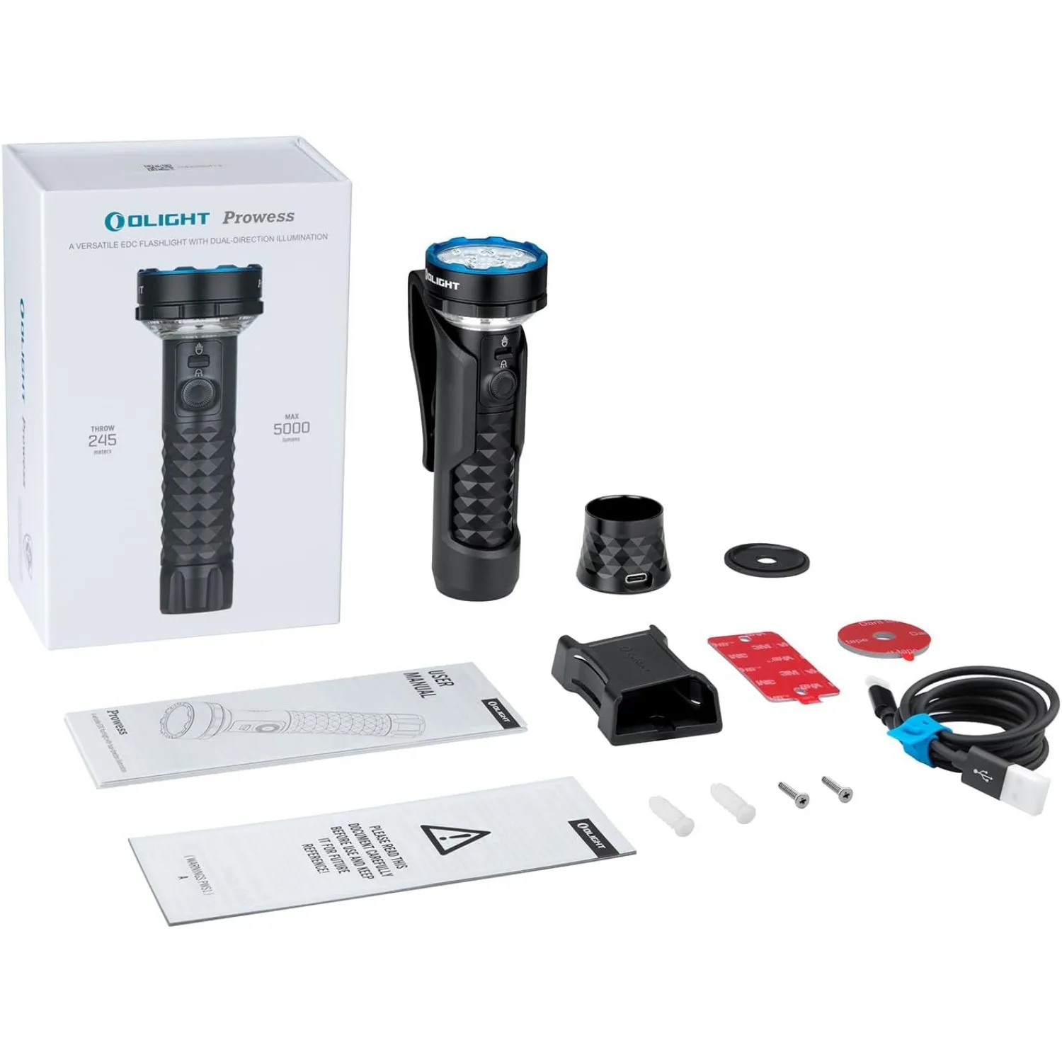 Фонарики OLIGHT Prowess с высокой яркостью, 5000lms, суперъяркие с кобурой, высокоэффективные фонарики с двунаправленной зарядкой