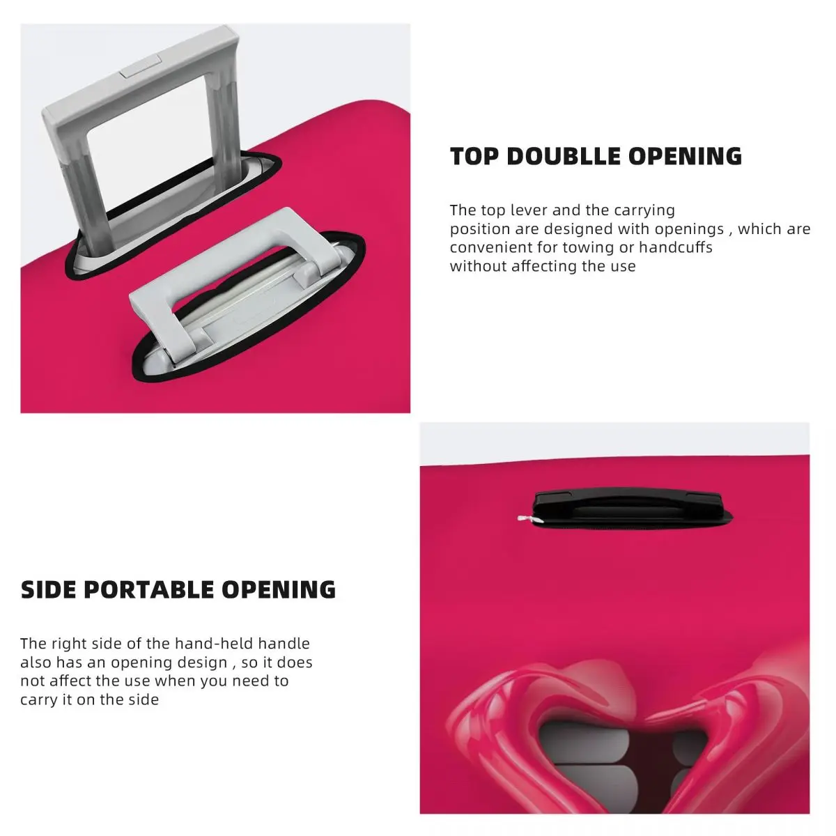 Funny Expression Suitcase Cover 3d Tongue Animation Travel Business Protector Holiday Elastic Luggage Case