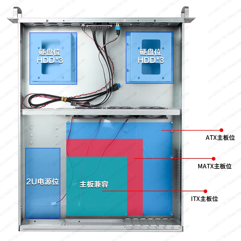 WR 2U industrial control chassis ATX main board 1U/2U/redundant dual power supply USB3.0 multi-hard disk rack server