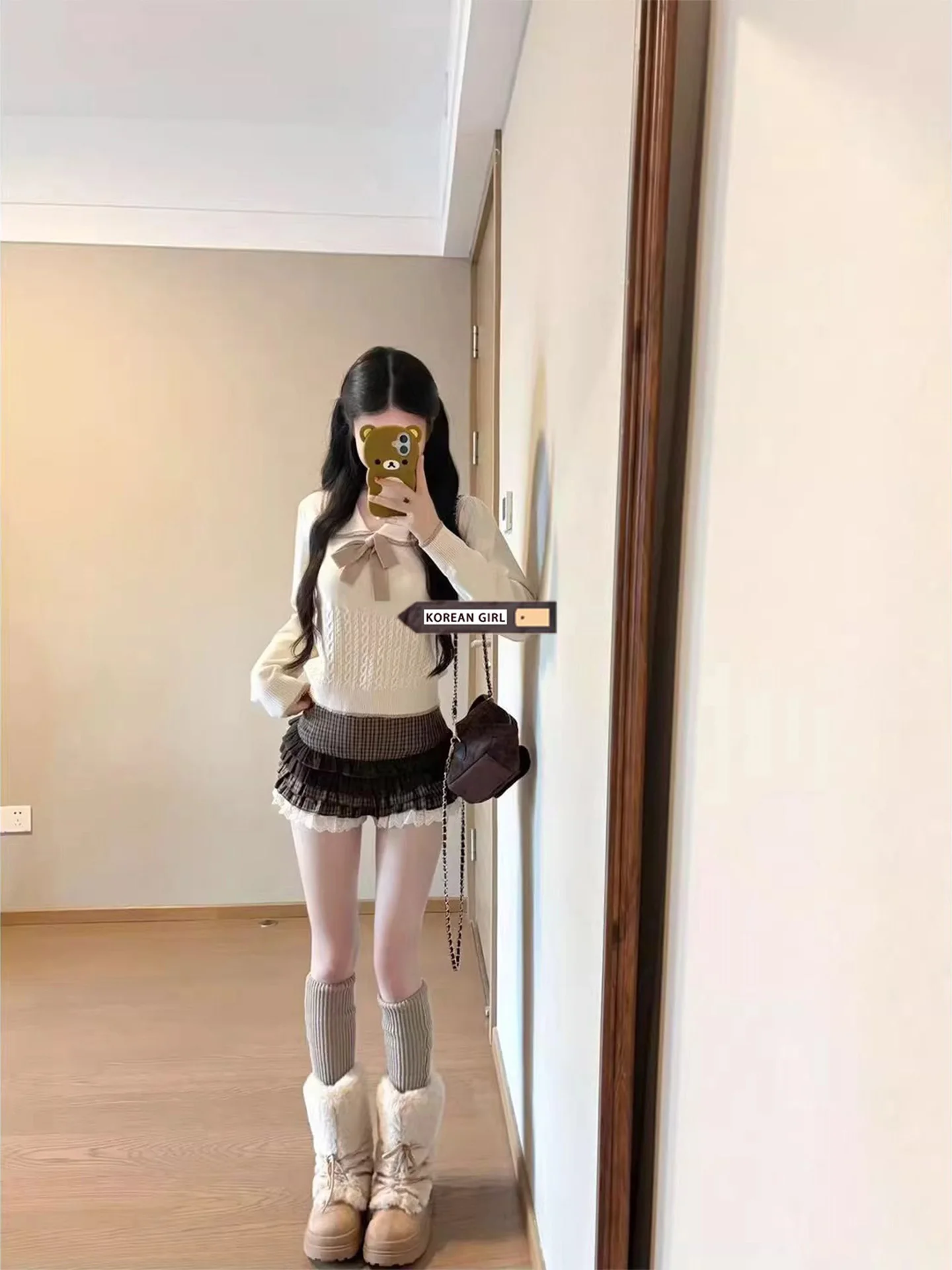 

Ретро-коричневая юбка в клетку с кружевными вставками, женская, весенне-осенняя, балетная, многослойная, пышная, короткая юбка-кейк, с высокой талией, А-силуэт