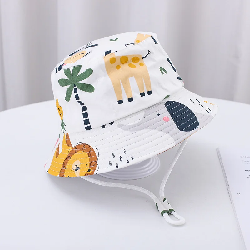 Summer Panama Baby Girls Hat Autumn Cartoon Boys Fisherman Hat Baby Sun Hat Outdoor UV Bucket Hat for Kids Toddler Bonnets Summe