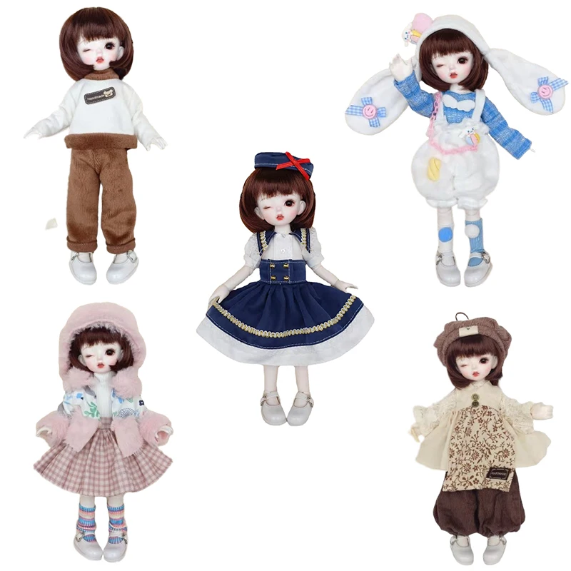 30cm Doll Accessories 1/6 BJD Doll Replacement Clothing Cute Fashion Doll Clothes Set Kids Girls Toy Gift Holiday Gifts