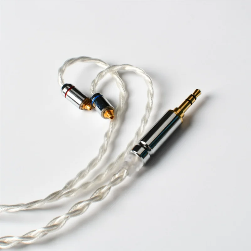 Copper Plated Silver Thick 4-core Upgrade Headphone cable /QDC/MMCX/TFZ Earplug connector KBEAR KB06 KZ ZSN PRO Headphone HIFI