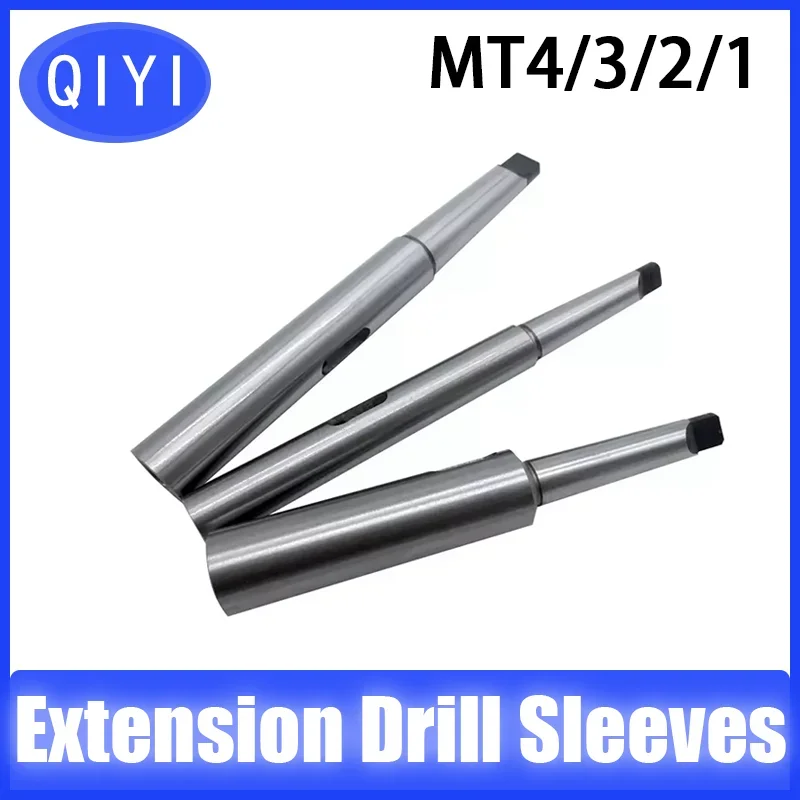 QIYI Morse Taper Extension Socket Sleeve Adapter Morse Taper Adapter Extended Reducing Drill Sleeve MT1 MT2 MT3 MT4