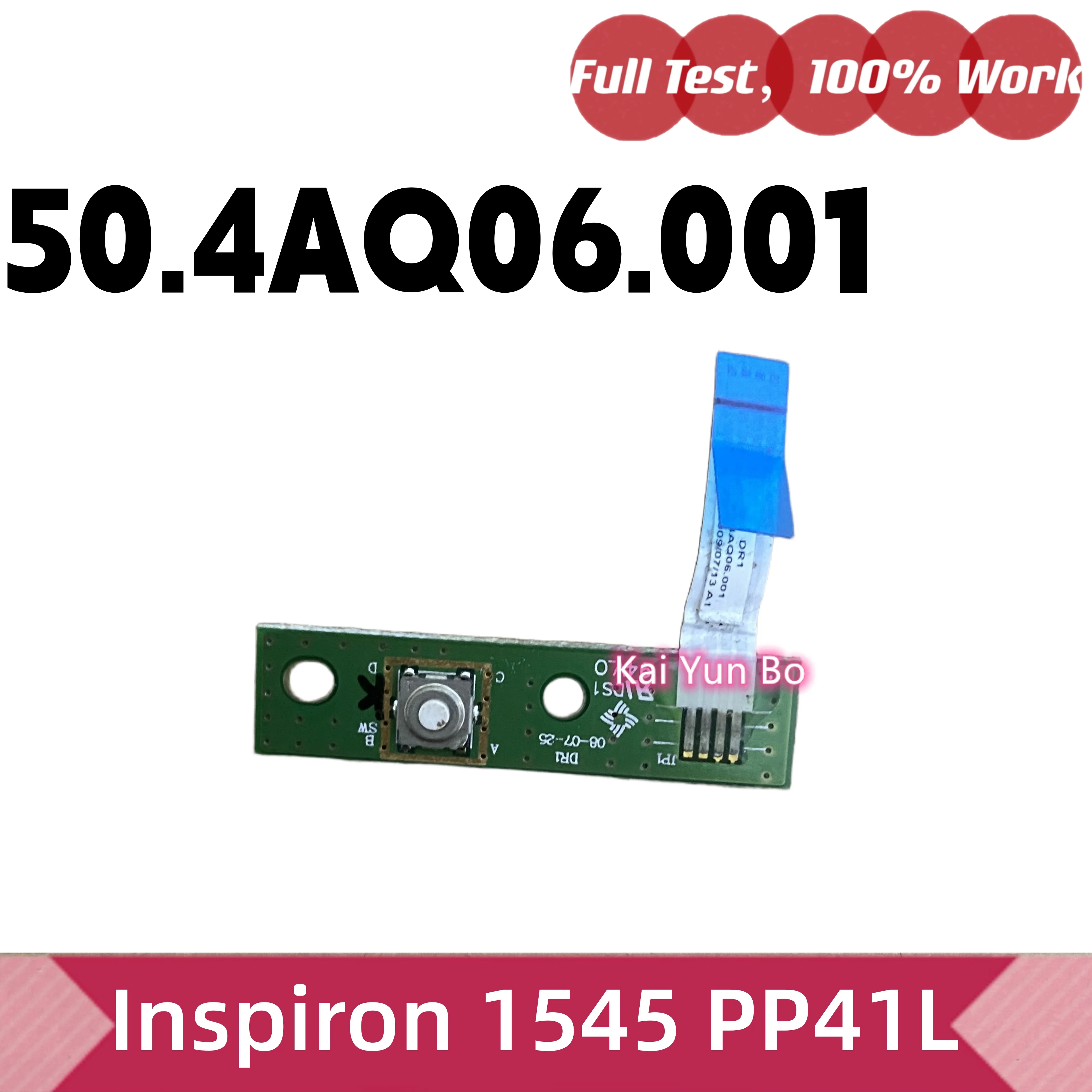 50.4AQ06.001 Para Dell Inspiron 1545 PP41L Placa de botão liga/desliga para laptop com cabo