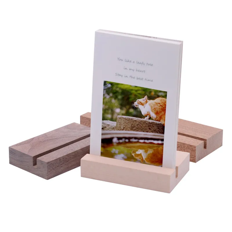 10 Pieces Wood Table Number Place Card Holder Wedding Picture Photo Memo Note Clip Acrylic Panel Holders Price Label Card Holder