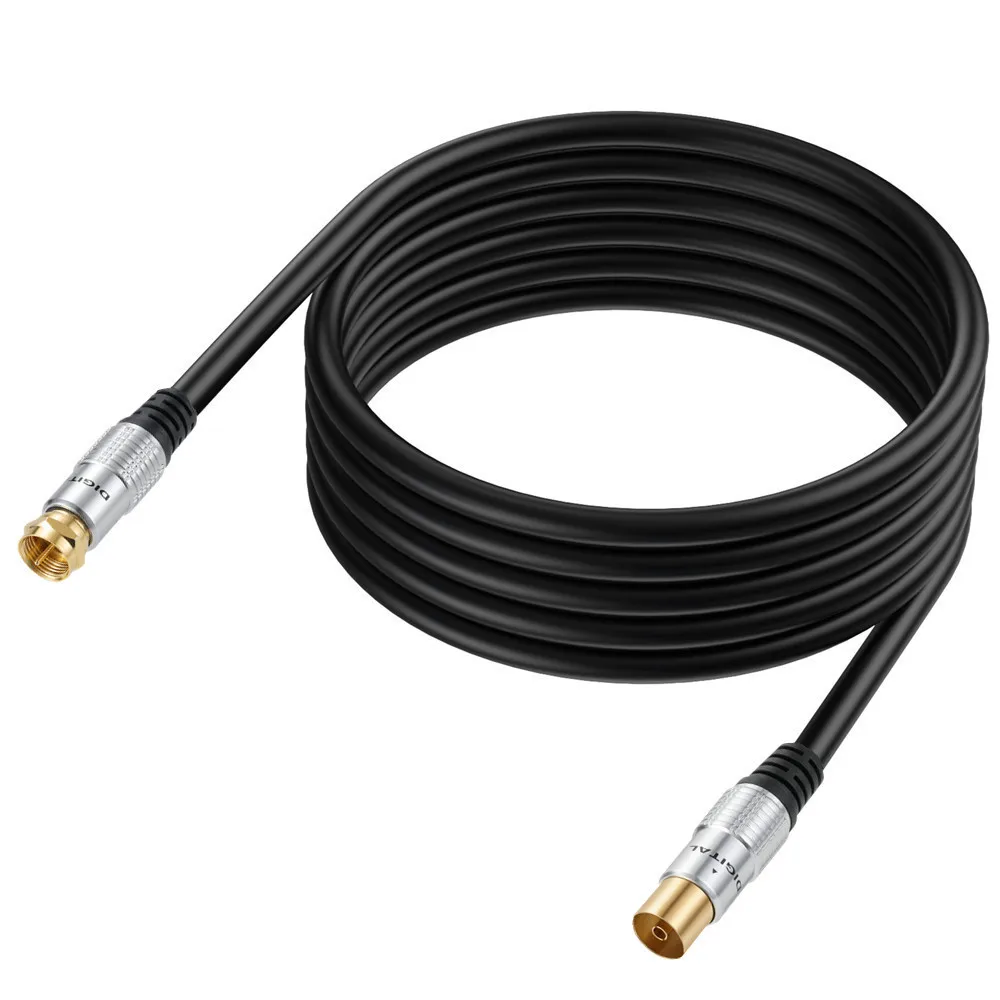 TV 9.5 Female to F Male Closed Circuit Cable Television F Connector RF Cable HD Video Set-Top Box Signal TV Cable