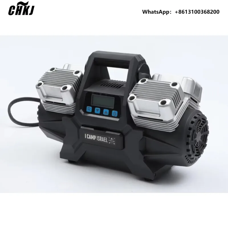 400L Fast Inflating Tire Inflator Pump Double Cylinders 150PSI Heavy Duty Air Compressor for Car Truck Hitch Mounts Included