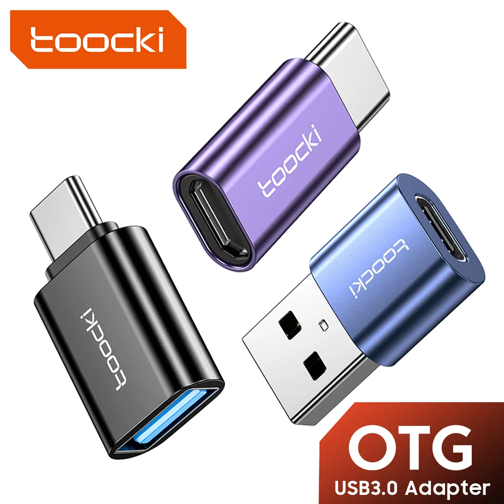 Toocki OTG USB 3,0 a tipo C adaptador Micro a tipo C macho a USB 2,0 hembra convertidor para Macbook Xiaomi Samsung OTG conector