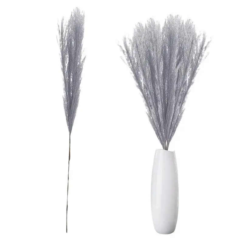 Pampas Grass Decor Mini Emulational Dry Flowers For Decoration Artificial Flowers Farmhouse Table Decor Fake Flowers Shaggy Fall