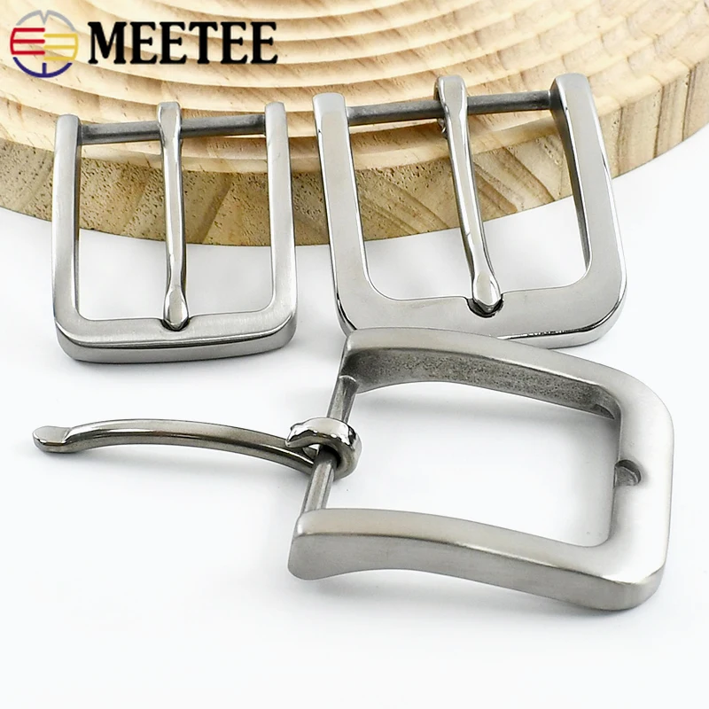 

35/40mm Stainless Steel Mens Belt Pin Buckle Leather Crafts Cowboy Jeans Waistband Head Clothing Belts Clasp Sewing Accessories