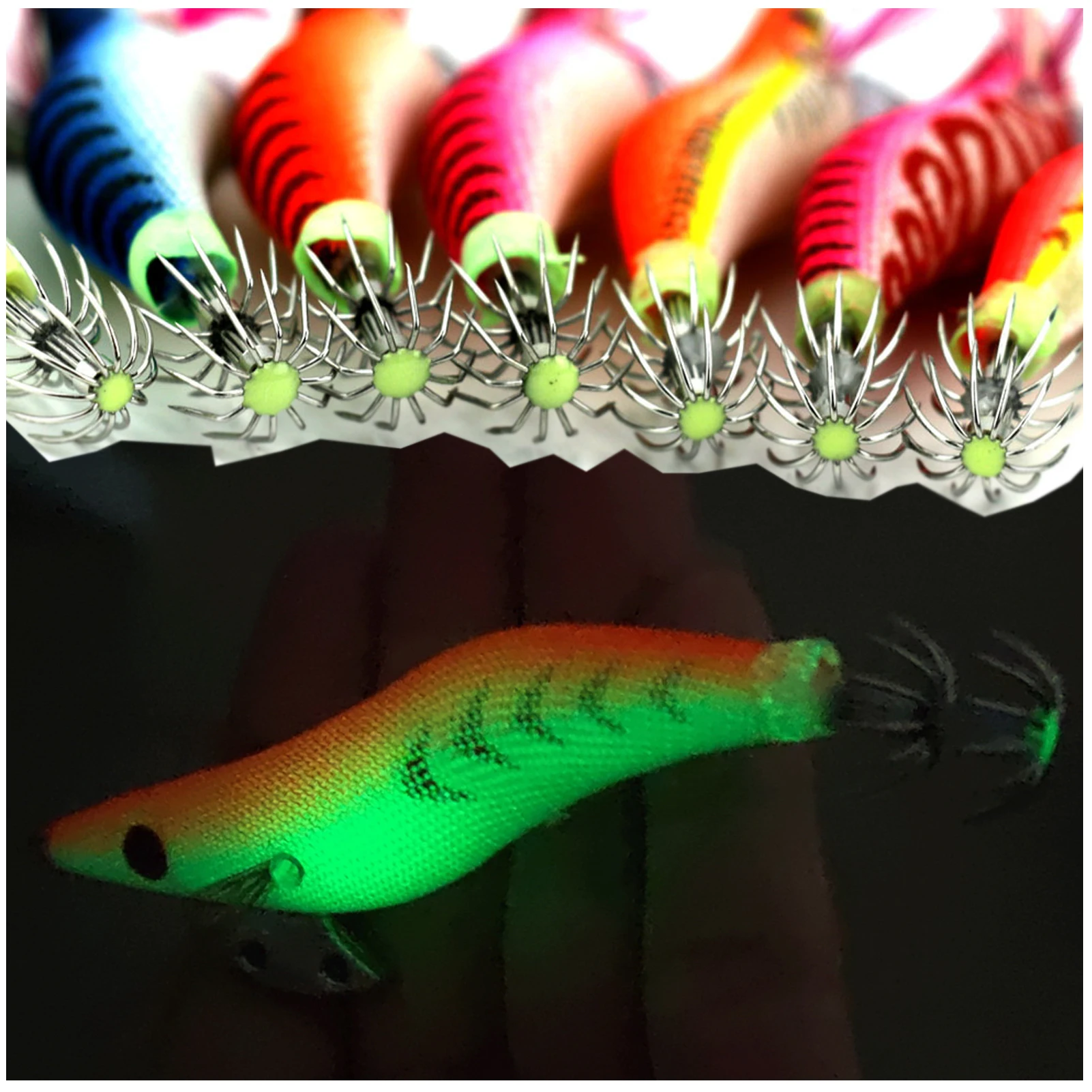 FREE FISHER señuelo sepia luminoso de madera para pesca en mar - imagen 5