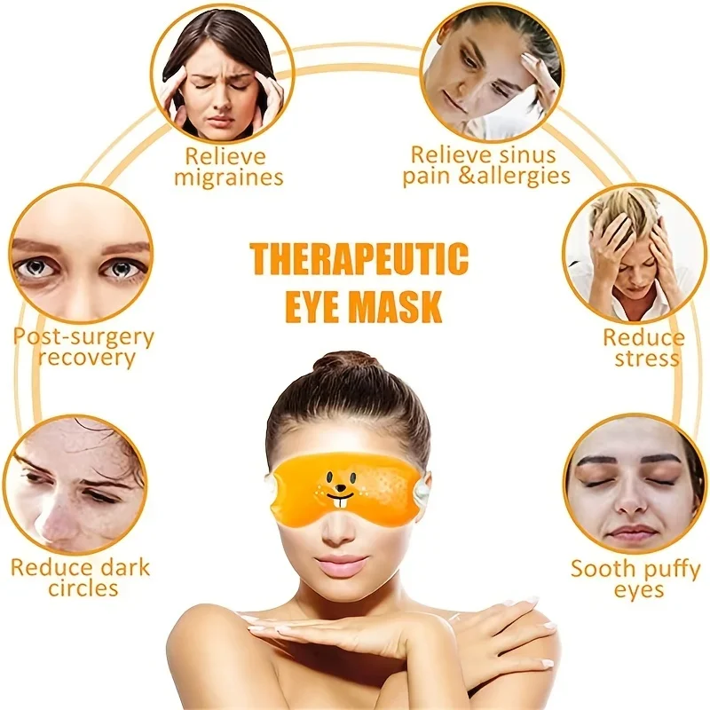 Reusable gel eye mask - relieves puffy eyes, promotes deep relaxation, improves comfortable sleep quality and relaxation experie