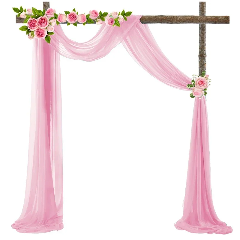 Wedding Arch Drape, Organza Sheer Fabric, Draping Curtain, Birthday Party Backdrop, Chair Sashes, Swag Decoration, 5m