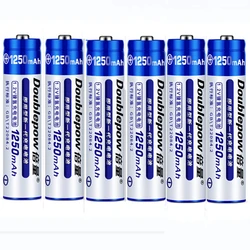 6pcs/lot AAA rechargeable battery 1250mAh 1.2V Ni-MH battery suitable for flashlight toy battery