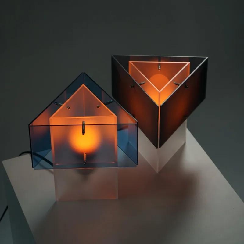 Simple desktop ambient acrylic Bauhaus study desk lamp decorative arts creative design
