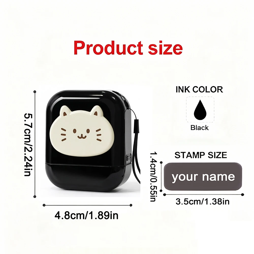 Custom Kids Name Stamp Signature Personalized Name Stamp Waterproof Ink Kindergarten Clothing Label Cute Customized Text Seal