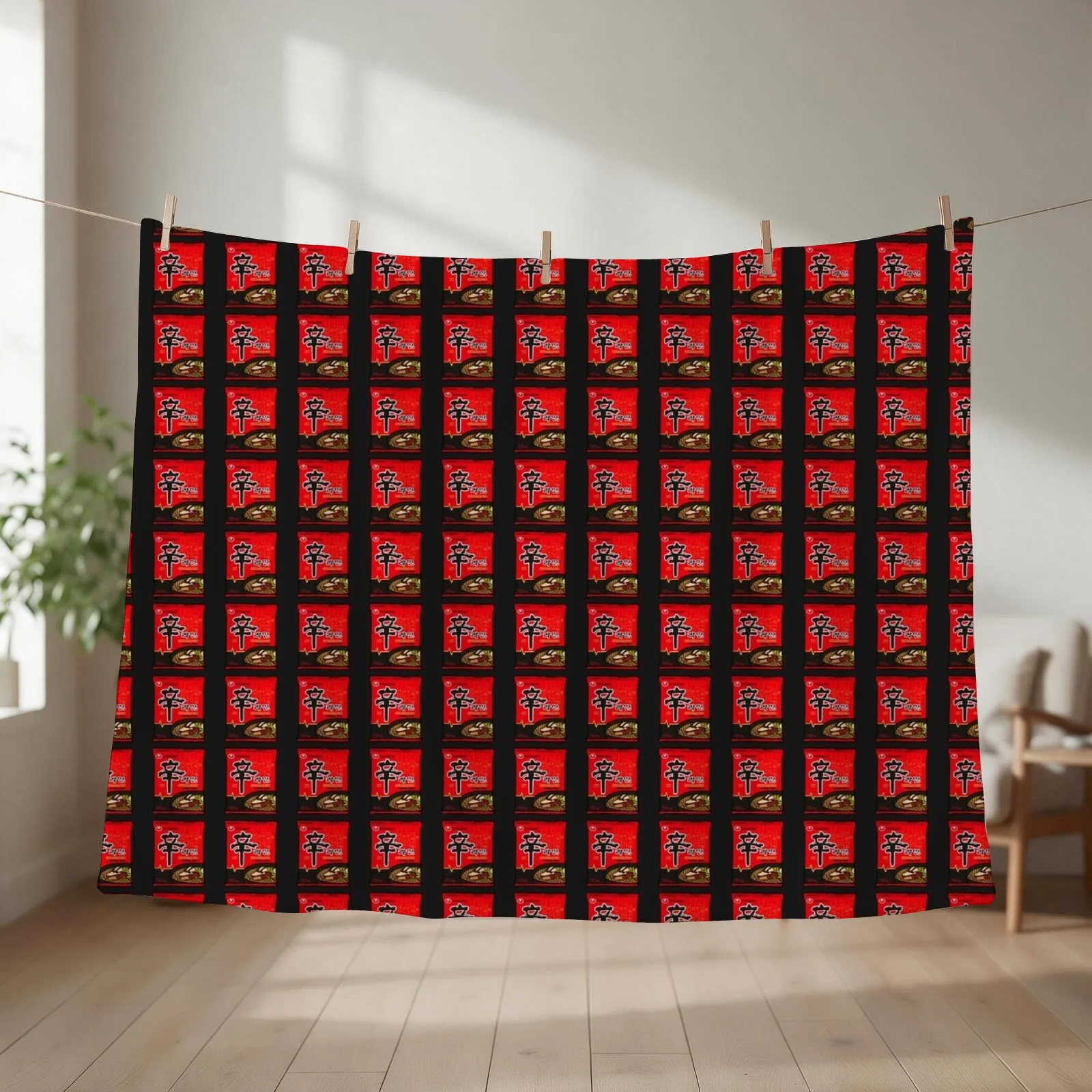 KOREAN SHIN RAMEN Throw Blanket Custom Moving Cute Loose Blankets