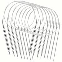 Professional 8pcs Stainless Steel Knitting Needles Set - Versatile, Smooth, Comfort-Grip, Circular Weaving Essentials