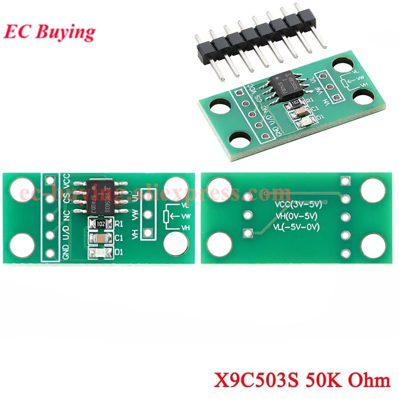 5 Stück/1 Stück X9C103S X9C503S X9C104S 10K 50K 100K Ohm einstellbar 100. Bestellung Digitale Steuerung XDCP Potentiometer Board Modul DC3V-5V – Detail 3