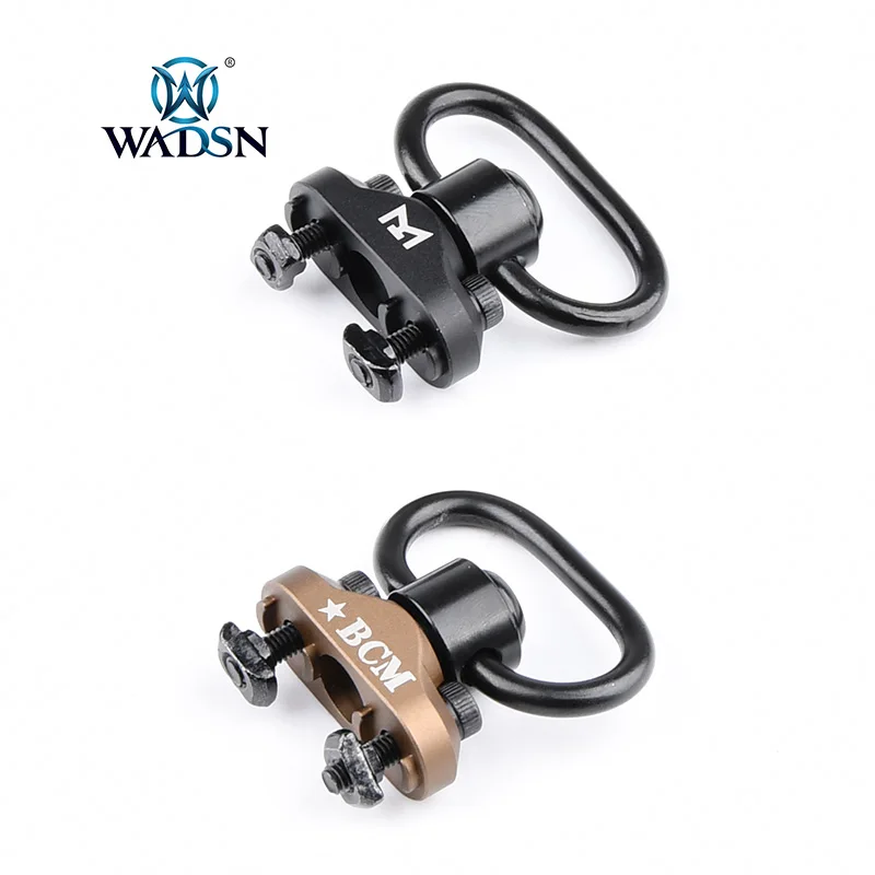 

WADSN BCM QD Sling Swivel Adapter Rail Mount M-LOK Strap Buckle Metal Strap Loop QD Strap Rail Mount Steel SliSteel Push Button