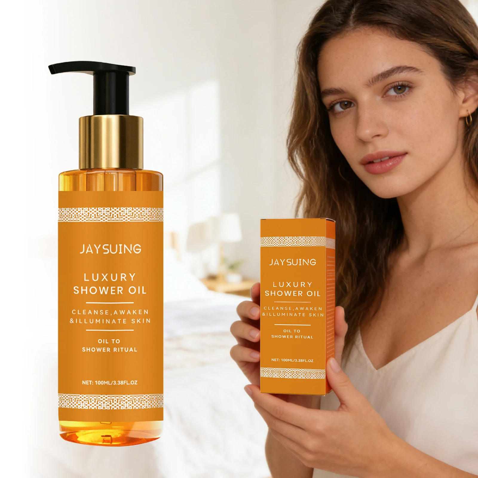 

Jaysuing Bath Oil Smoothing Skin Efficient Clean Remove Dirt Enhance Skin Barrier Keep Comfort Lasting Fragrance Body Shower Oil